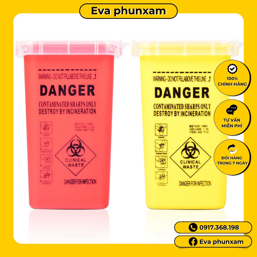 Hộp đựng kim thải trong phun xăm