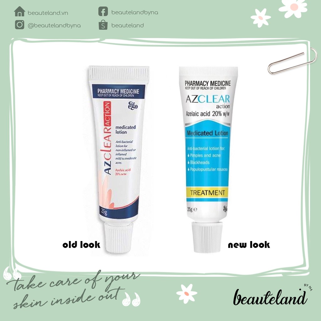 Kem hỗ trợ giảm mụn Azclear Action Lotion 25gr (Azelaic acid)