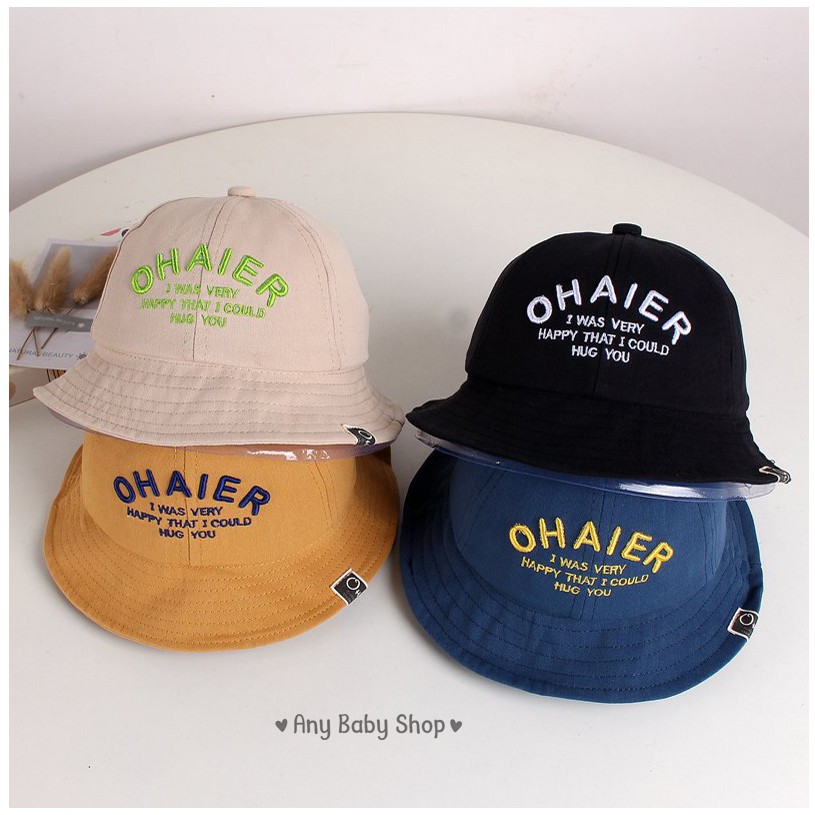 Mũ nón Bucket thời trang in chữ OHAIER cho bé trai và bé gái nhiều màu siêu xinh,cute hột me-hàng cao cấp  ❣❣