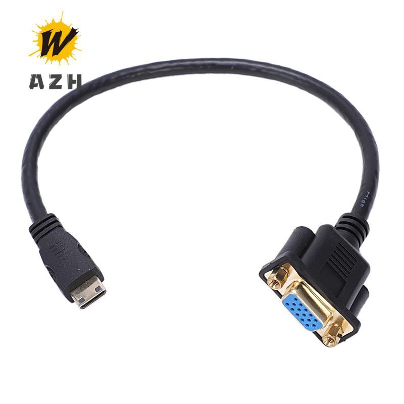 Dây cáp chuyển đổi đầu cắm Mini Hdmi sang đầu cắm Vga M / F 0.3m 1ft