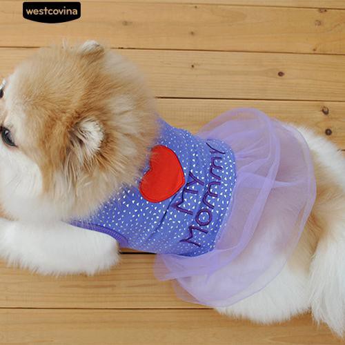 Áo Mặc Thêu Hình Trái Tim Cho Thú Cưng