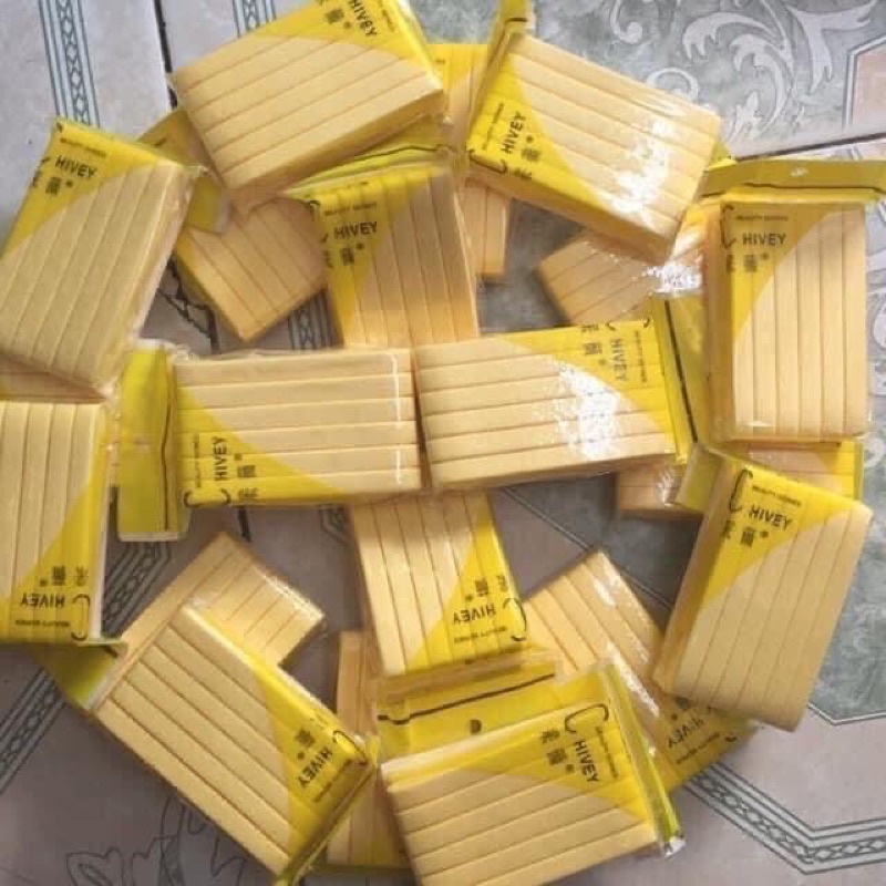 12 miếng bông mút rửa mặt bọt biển siêu mềm