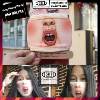 Khẩu Trang Khẩu Nghiệp 3D Mặt Biến Thái | 4 Loại Mẫu Mã