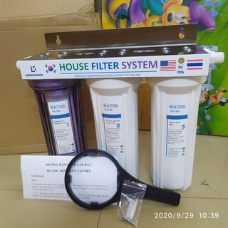Bộ lọc nước sinh hoạt 3 cấp 10" dành cho gia đình