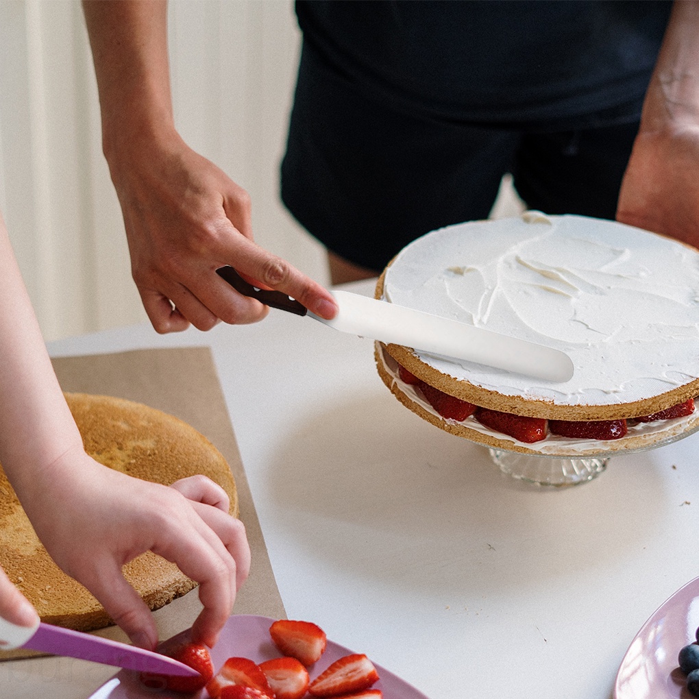 Dụng cụ phết kem trang trí bánh DIY tay cầm bằng gỗ chống trượt tiện dụng cho nhà bếp