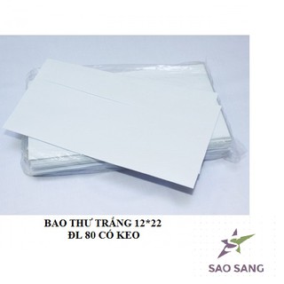 Bao thư trắng có keo 12x22 (xấp 100 cái)