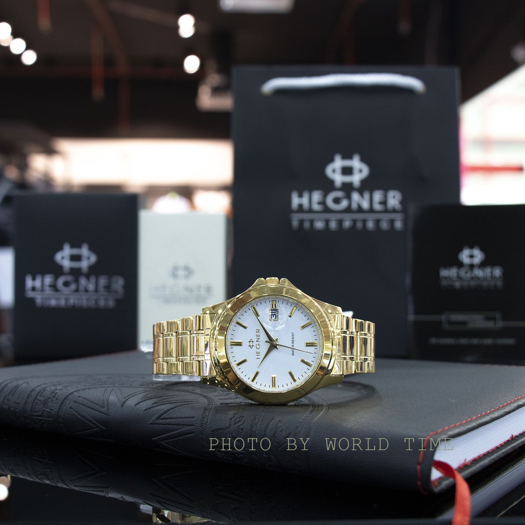 Đồng hồ nam dây thép Hegner HW-223MWBLUE , chính hãng full box , kính Sapphire chống xước , chống nước