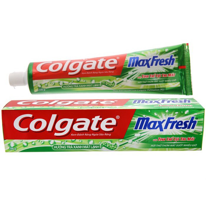 Kem đánh răng Colgate MaxFresh trà xanh cực the mát 180g