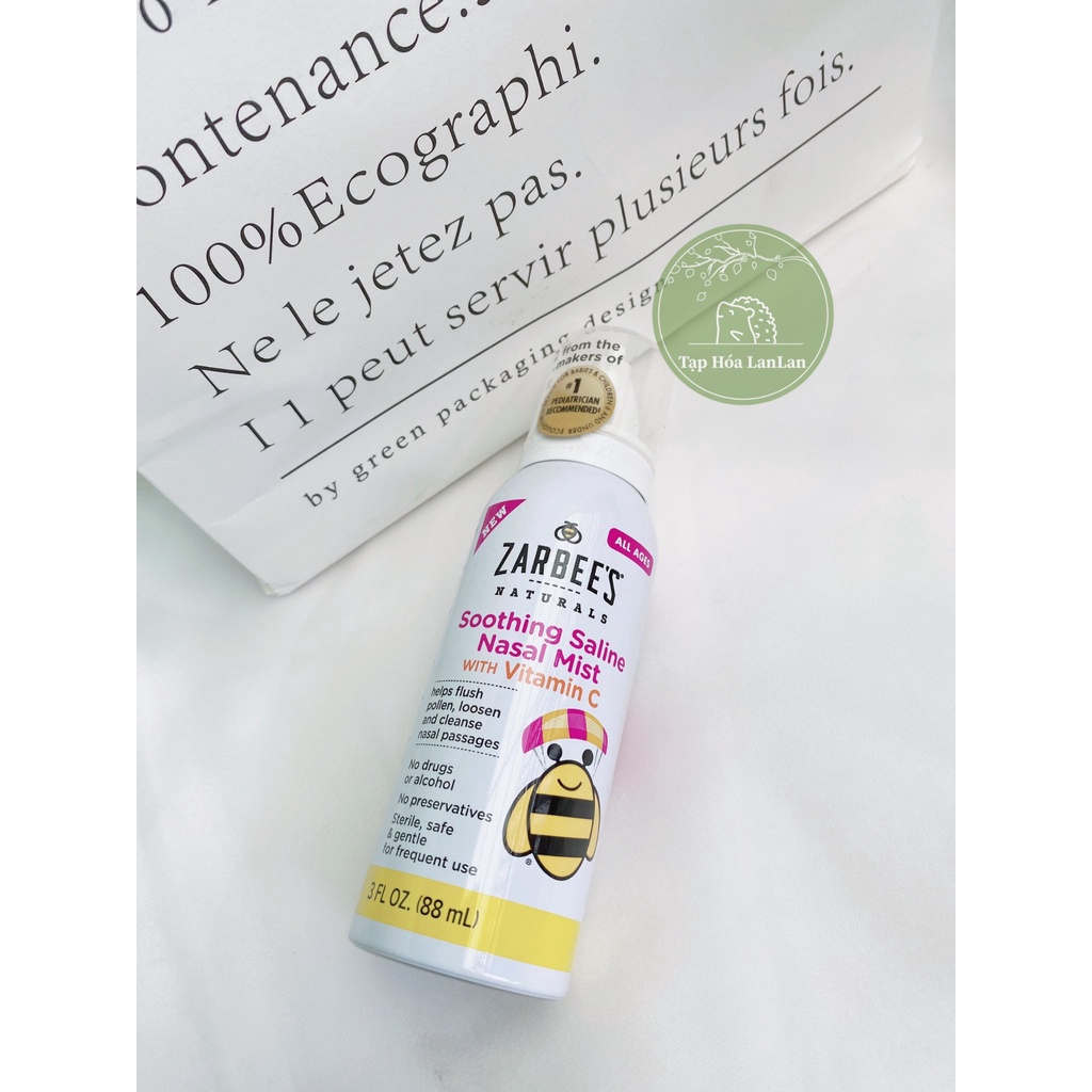 XỊT MŨI ZARBEE’S KẾT HỢP VITAMIN C TĂNG ĐỀ KHÁNG - 88 ML