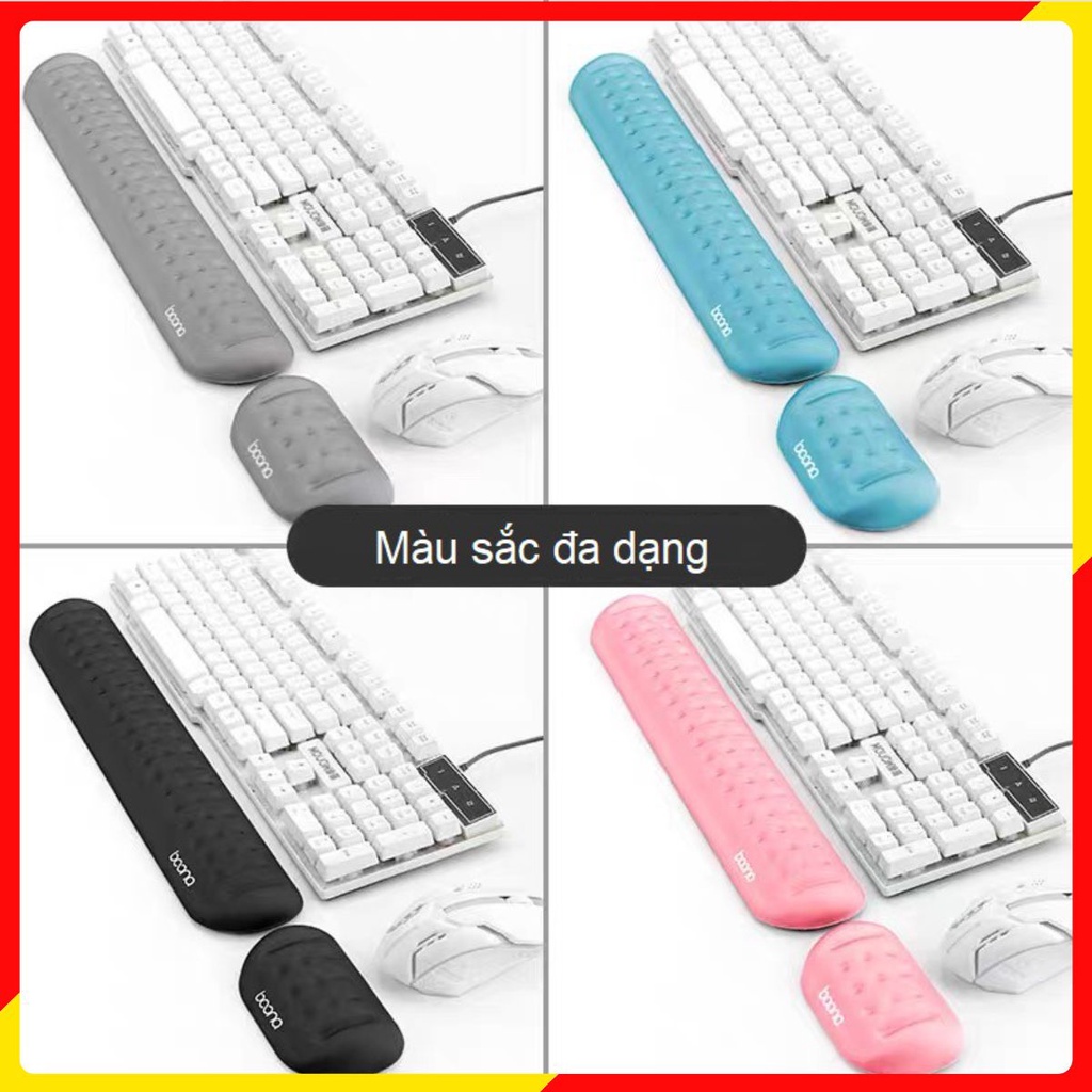 Đệm kê tay bàn phím,kê tay chuột máy tính chống mỏi cổ tay Baona nhiều cỡ, nhiều mầu