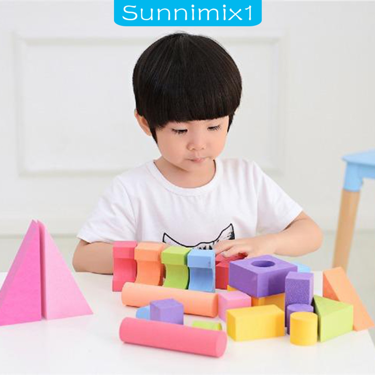 Set 25 Khối Xếp Hình Bằng Xốp Eva Mềm Dày 3.5cm Cho Bé