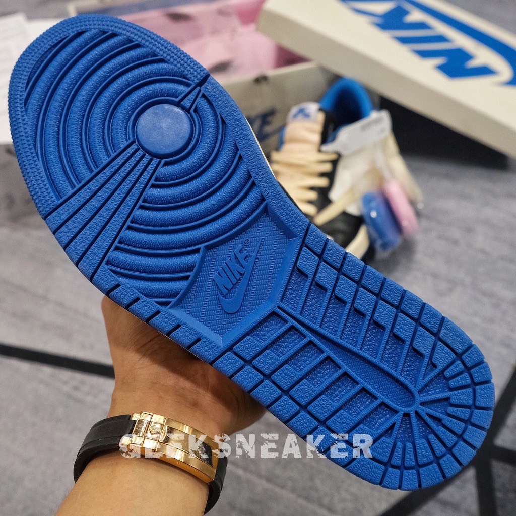 Giày Air Jordan 1 Low Travis Scott Fragment Cổ Thấp Màu Xanh đen Siêu Đẹp Sneaker World | BigBuy360 - bigbuy360.vn