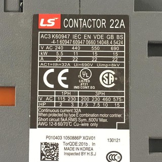 Khởi động từ Contactor LS 22A