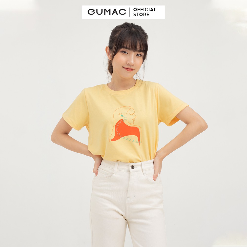 [Mã WABRGM11 giảm 10% đơn 250K] Áo thun nữ in cô gái GUMAC couple dễ thương ATB850 | BigBuy360 - bigbuy360.vn