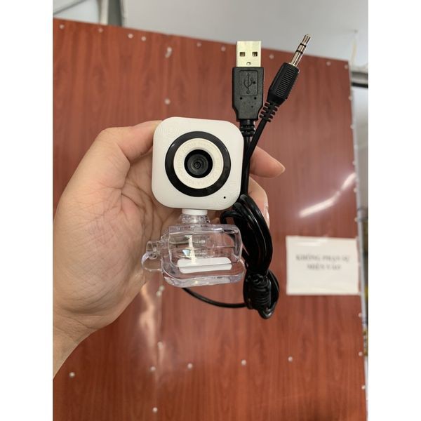 Webcam HD học trực tuyến, web	cam có mic và kẹp cố định, webcam pc : HD 1280P mic 2 cổng 1USB+ 1 JAC 3.5 | BigBuy360 - bigbuy360.vn