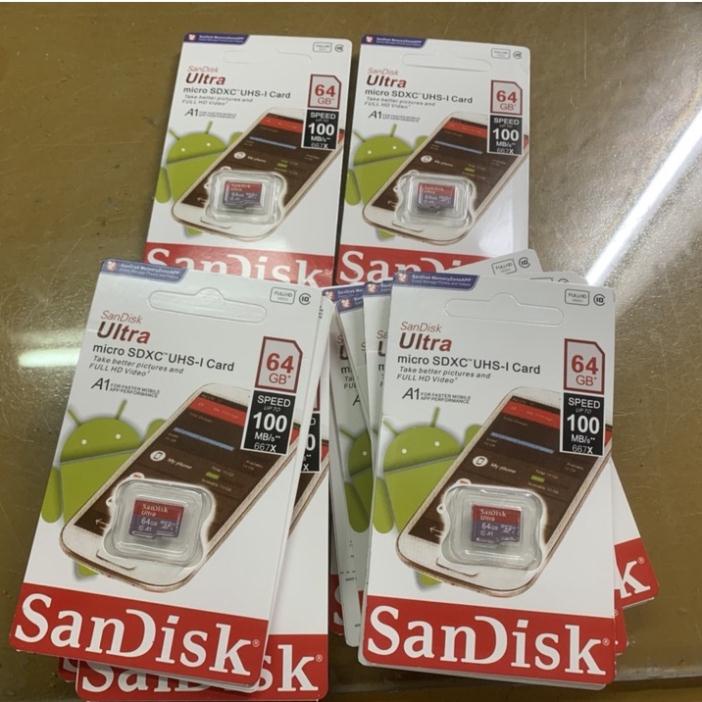 [Giảm giá sốc]Thẻ Nhớ Sandisk 64GB MicroSD Ultra nhập khẩu - Cam kết hàng chất lượng - Bảo hành 1 năm Vi tính 2T