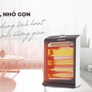Máy Sưởi SUNHOUSE SHD7023, Đèn Sưởi 2 bóng Sunhouse SHD7023, Quạt Sưởi Sunhouse Hồng Ngoại Làm Ấm Nhanh Tỏa Nhiệt Đều