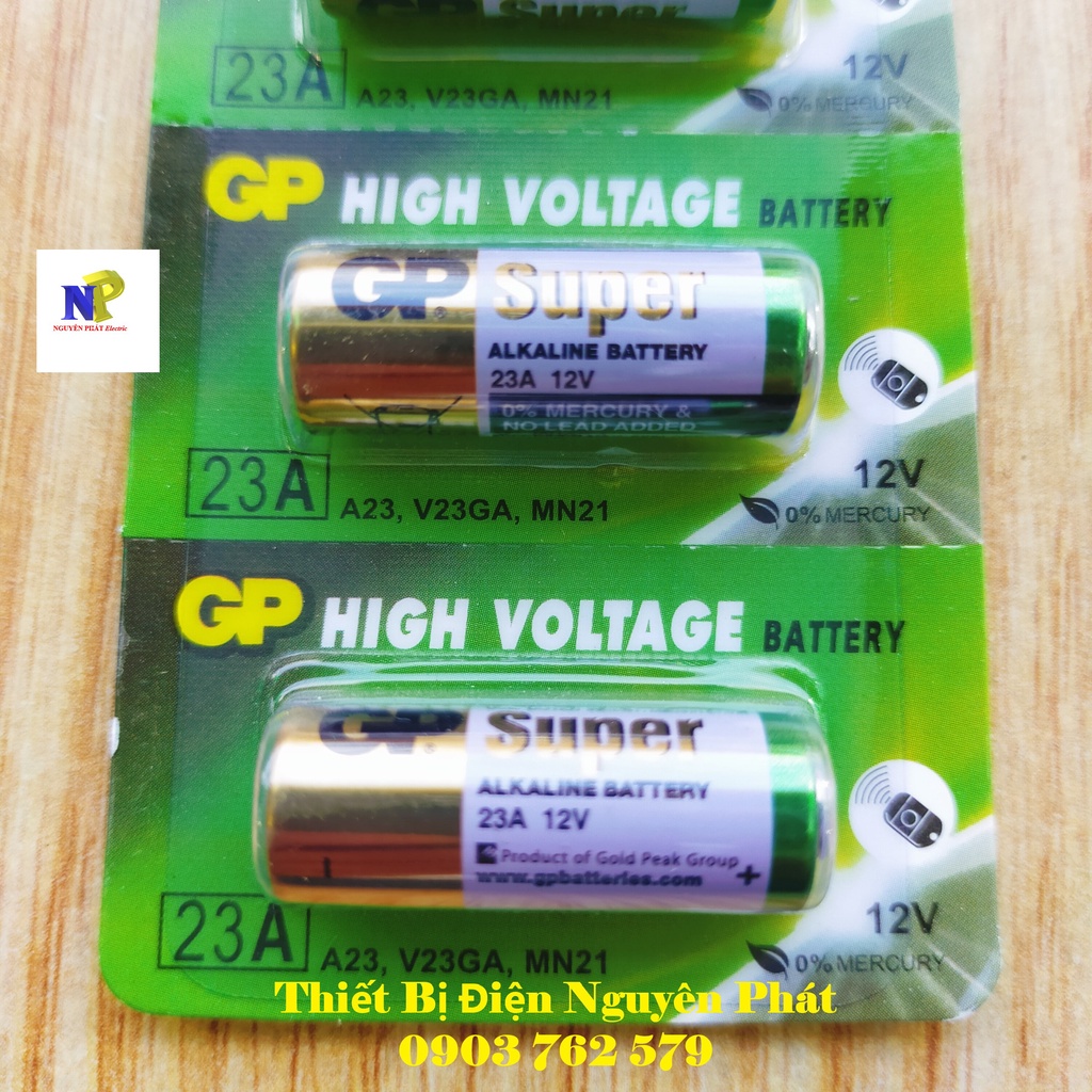 [Nguyên Phát] Pin GP 12V - 23A Alkaline Dùng Cho Chuông Cửa, Điều Khiển Cửa Cuốn, Thiết Bị Chống Trộm - Giá Bán 1 Viên