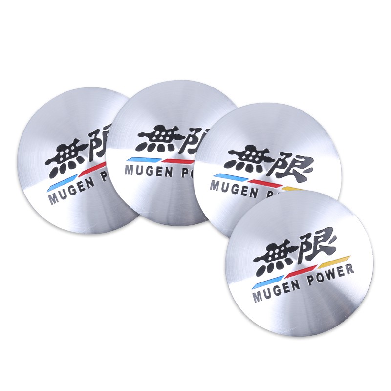 Bộ 4 Miếng Dán Logo Mugen Trang Trí Bánh Xe Hơi Toyota
