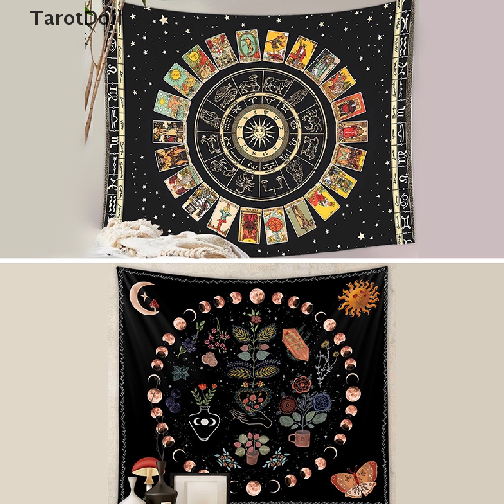 Thảm Treo Tường Trang Trí Phòng Ngủ In Hình Bài Tarot / Cây Lá Bài Tarot Nghệ Thuật