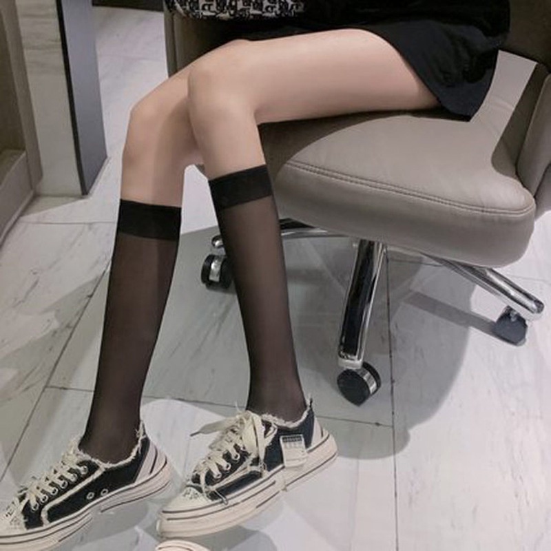 Tất bắp chân vớ lolita lưới siêu mỏng sexy 35cm phong cách quyến rũ cho nữ HAMYN T05