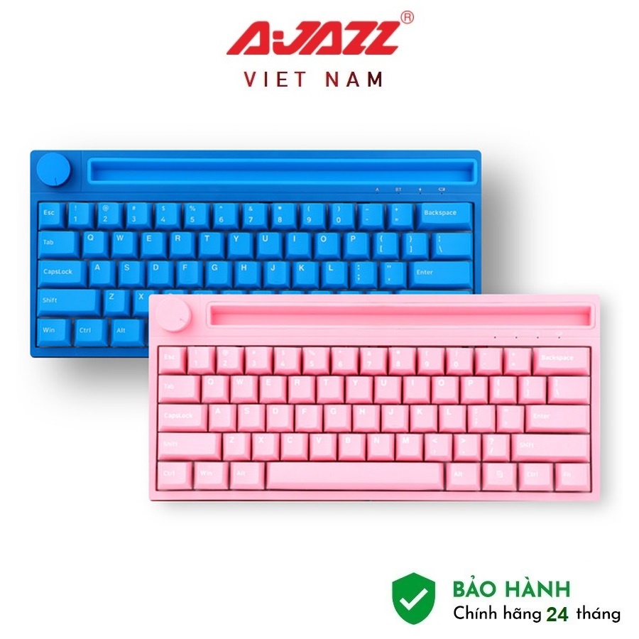 Bàn phím không dây AJAZZ K620T RGB Màu Xanh ( Có dây + không dây Bluetooth 3.0 chế độ kép ) - Hàng Chính Hãng