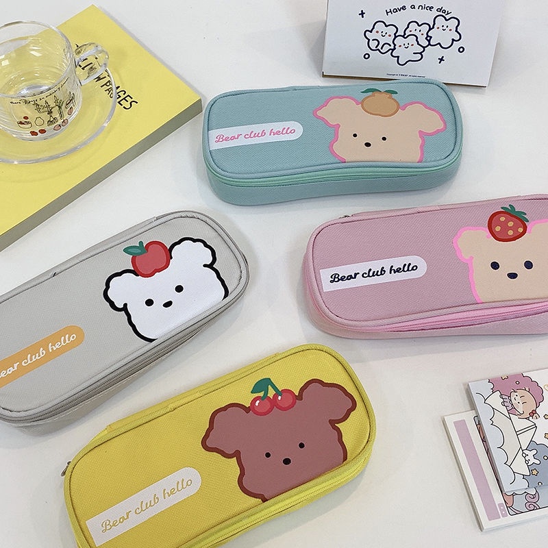 Túi Đựng Bút Bằng Vải Canvas Cỡ Lớn In Hình Động Vật Hoạt Hình Dễ Thương Dành Cho Nữ Sinh | BigBuy360 - bigbuy360.vn