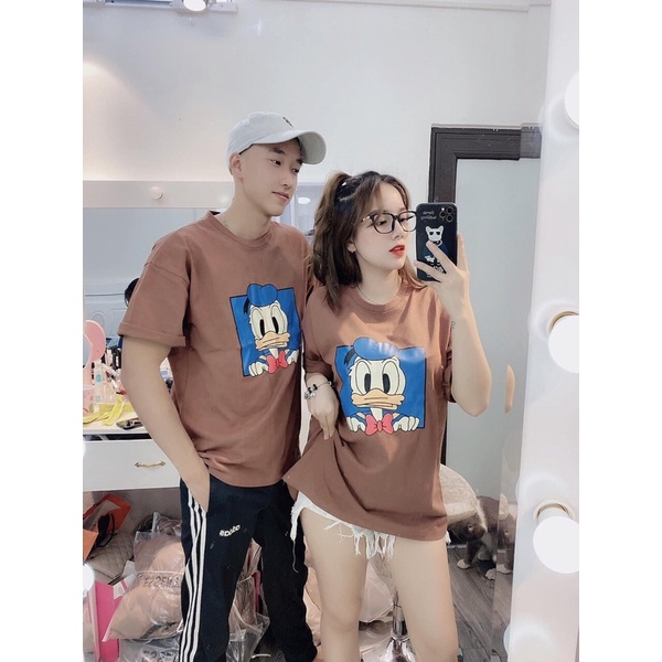 [CÓ ẢNH THẬT] Áo Thun  Tay Lỡ Unisex Hình Vịt Donan- Áo Phông Rộng Ulzzang Nam Nữ FREESIZE
