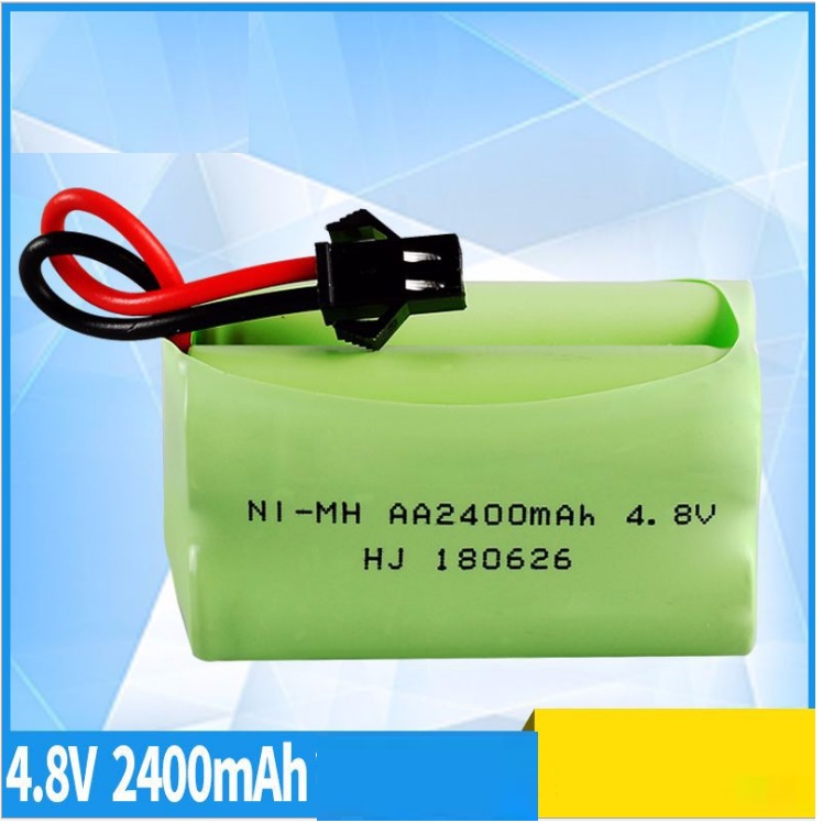 Pin sạc xe mô hình điều khiển từ xa 4.8v 2400mah pin vuông có cổng nối SM