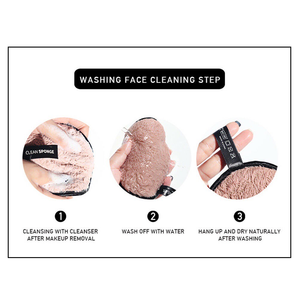 [Hàng mới về] Mút sợi mềm hỗ trợ tẩy trang chuyên nghiệp dễ sử dụng dành cho nữ nhiều màu tự chọn