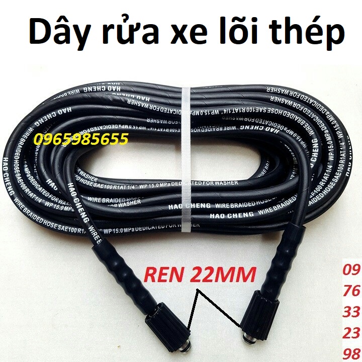 Dây xịt rửa, dây rửa xe lõi thép áp lực cao cấp loại 10,15,20M tuỳ chọn khi đặt hàng