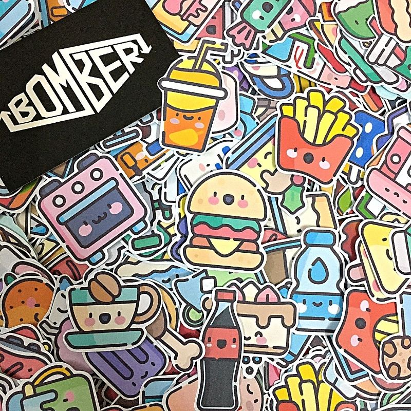 Sticker decal  siêu cưng theo chủ đề D.FACE / GLX.Cute / Kawaiiii / Ngẫu Nhiên