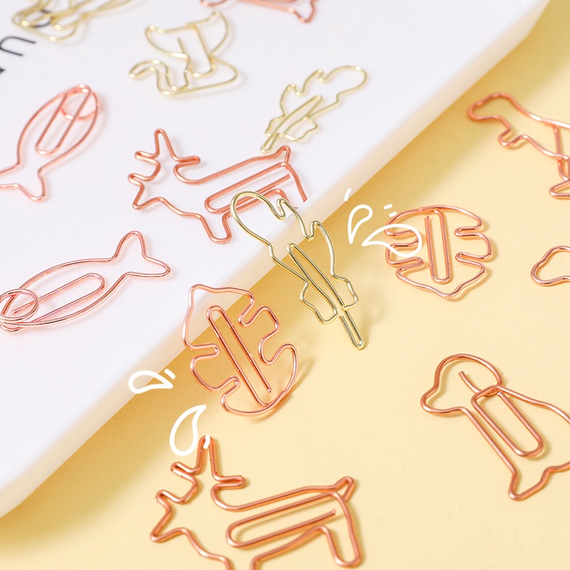 Bộ 8 chiếc kẹp giấy kim loại hoạt hình sáng tạo