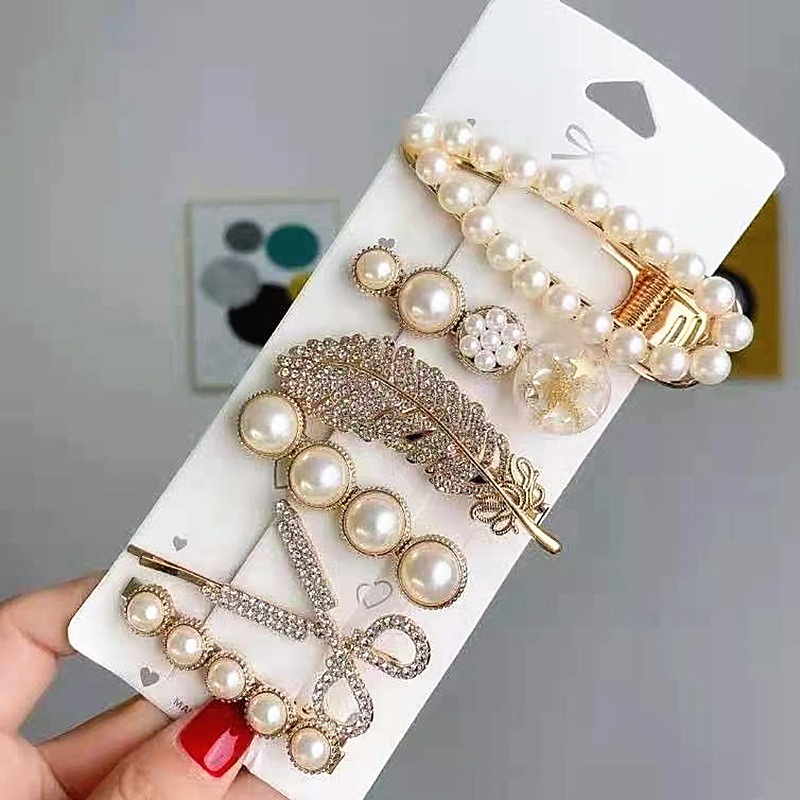 Sét 6 kẹp tóc sang chảnh hàn quốc 2022 HQC011