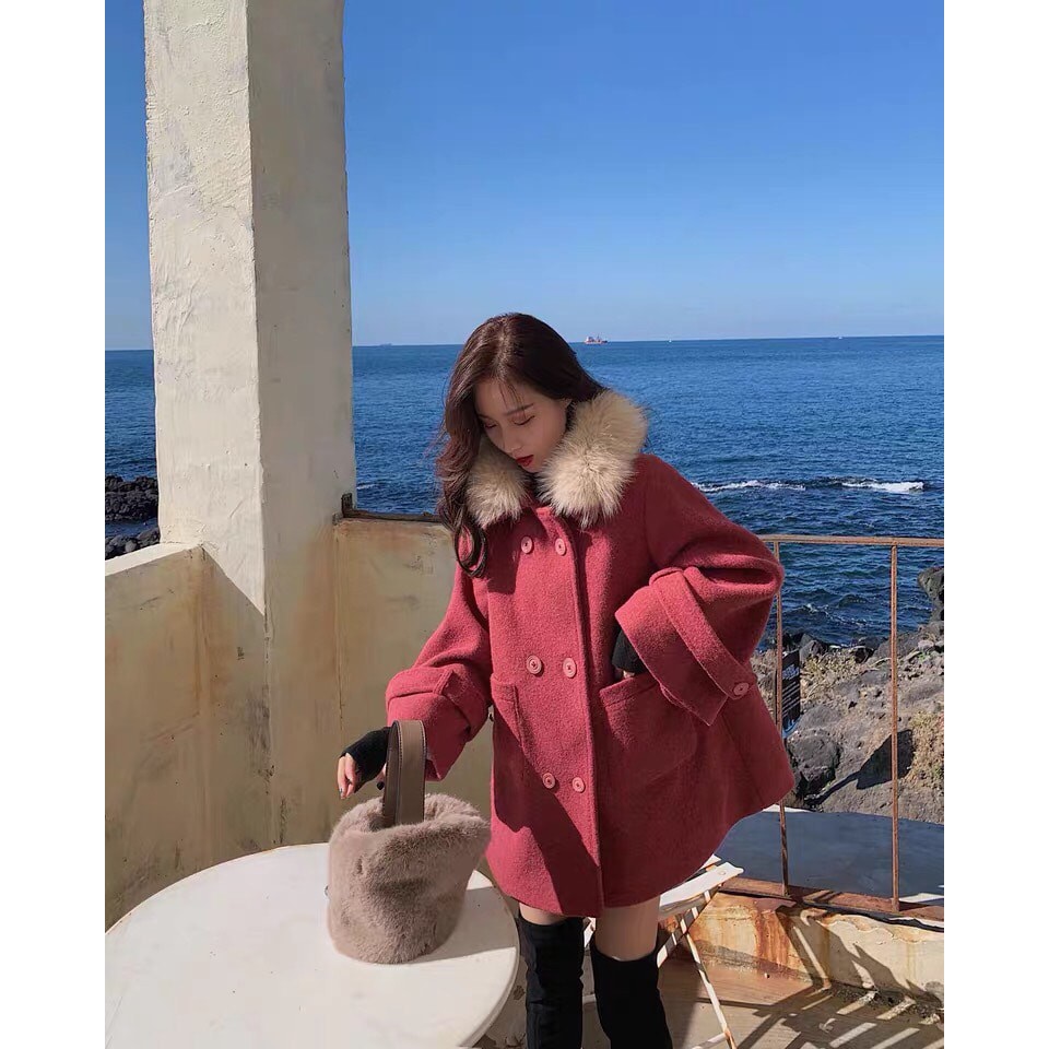 ÁO KHOÁC DẠ CỔ LÔNG Siêu Phẩm