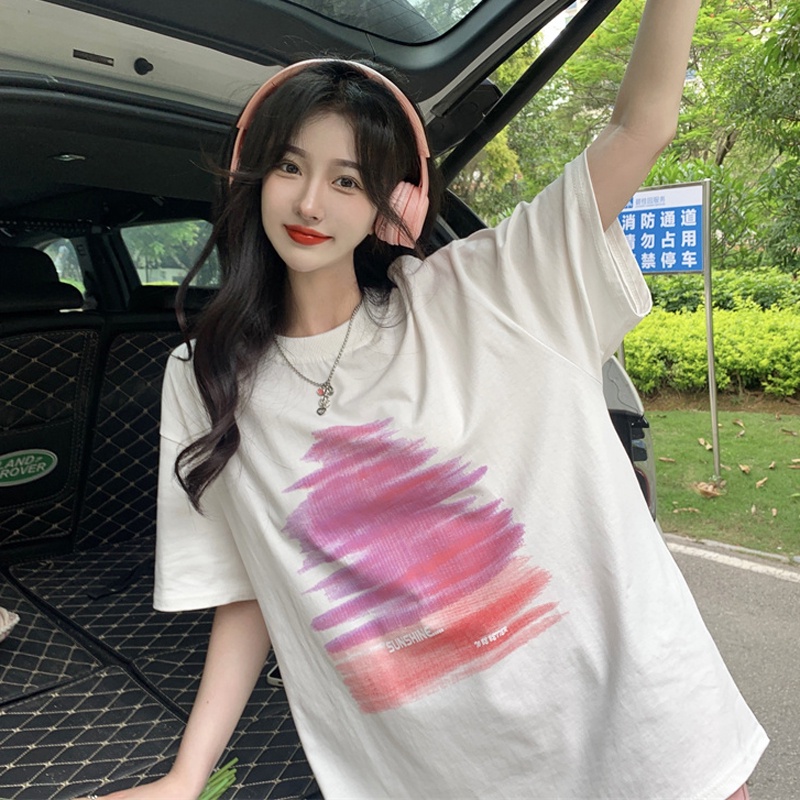 NRVP Áo Thun Nữ Tay Ngắn In Hình Phong Cách Hàn Quốc Thời Trang Mùa Hè 2022