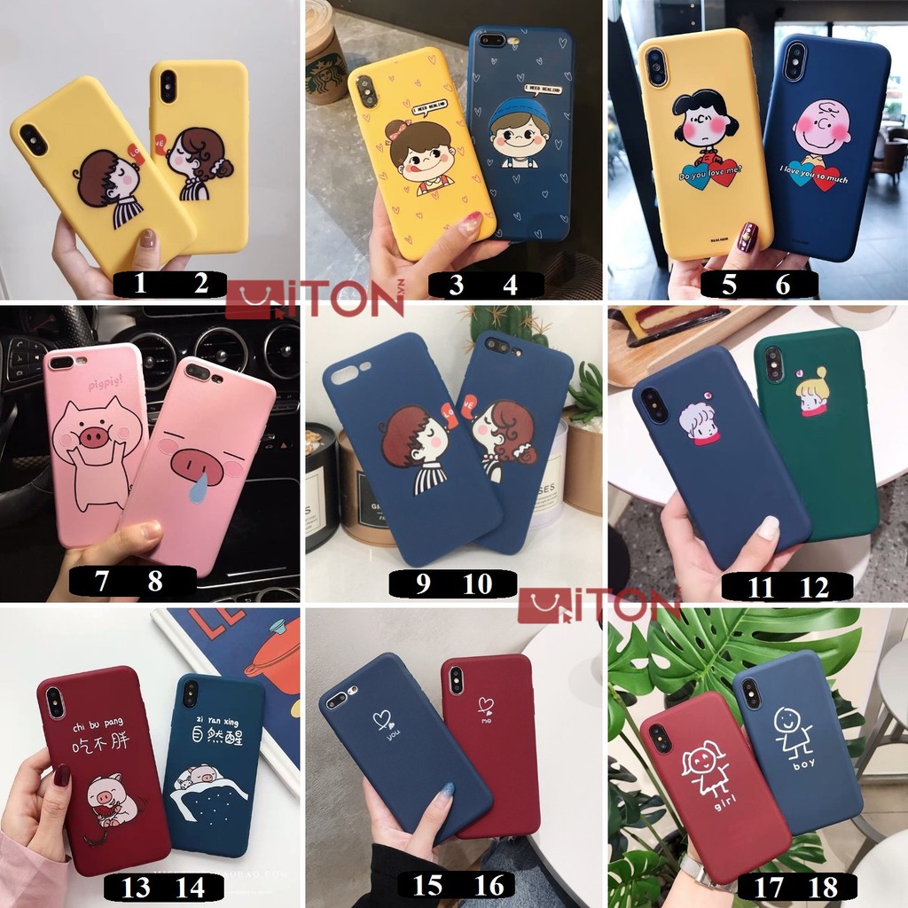 Ốp Lưng IPhone 6Plus | IPhone 7Plus Dẻo Su in hình dành cho Cặp đôi