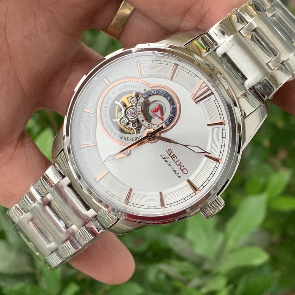 Đồng Hồ Nam Seiko Automatic 24jewels 42mm Dây Thép