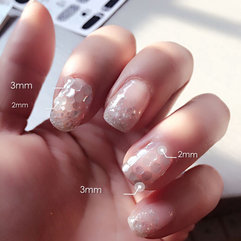 [Hàng mới về] Bộ 4 lọ bột kim tuyến siêu mịn siêu mỏng dùng trang trí móng tay