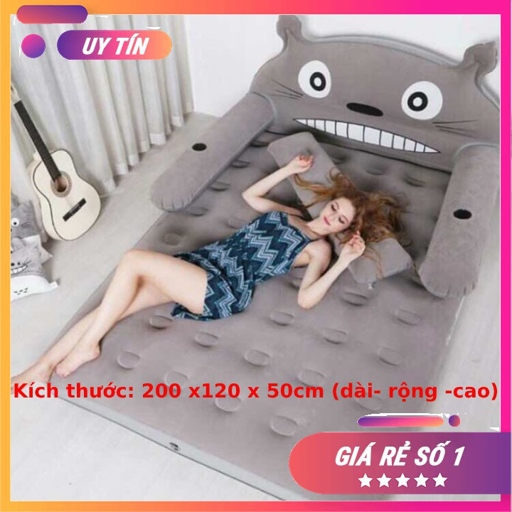 [Mã LIFEBKA5 giảm 10% tối đa 1 Triệu đơn 500k] GIƯỜNG HƠI CAO CẤP 1m2 x 2m (Tặng kèm bơm điện , gối và phụ kiện)