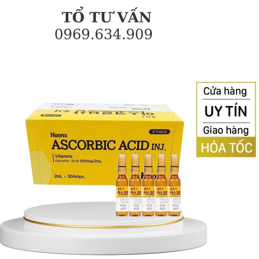 (Chính hãng) Vitamin C Hàn Quốc 1 Hộp 50 Ống, 1 Vỉ 10 Ống Dùng Để Mix Cấy Tảo, Cấy Trắng