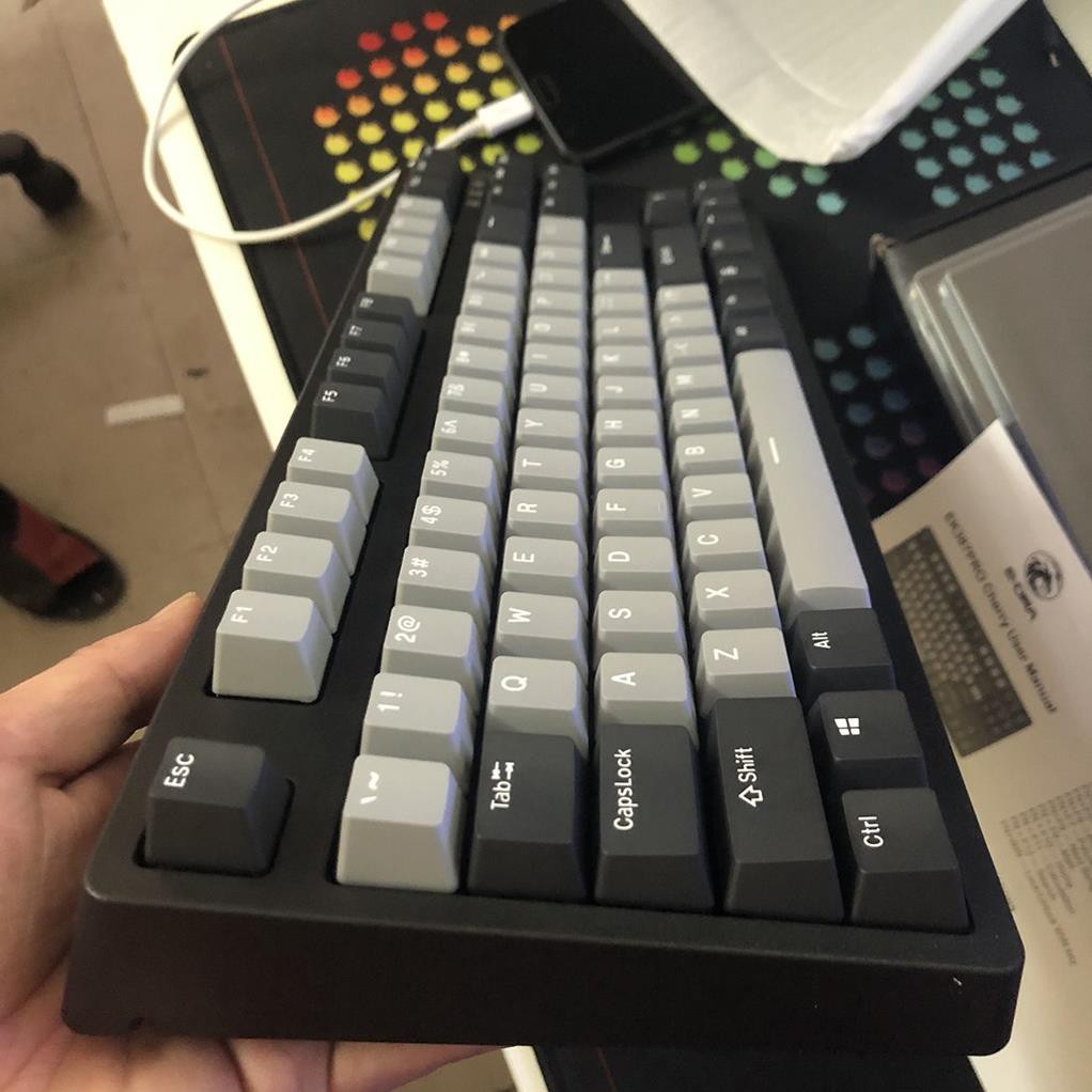 Bàn Phím Cơ E-Dra EK387 PRO CHERRY switch - Keycap PBT Double shot - Bàn phím cơ HOT nhất 2020 - BH 