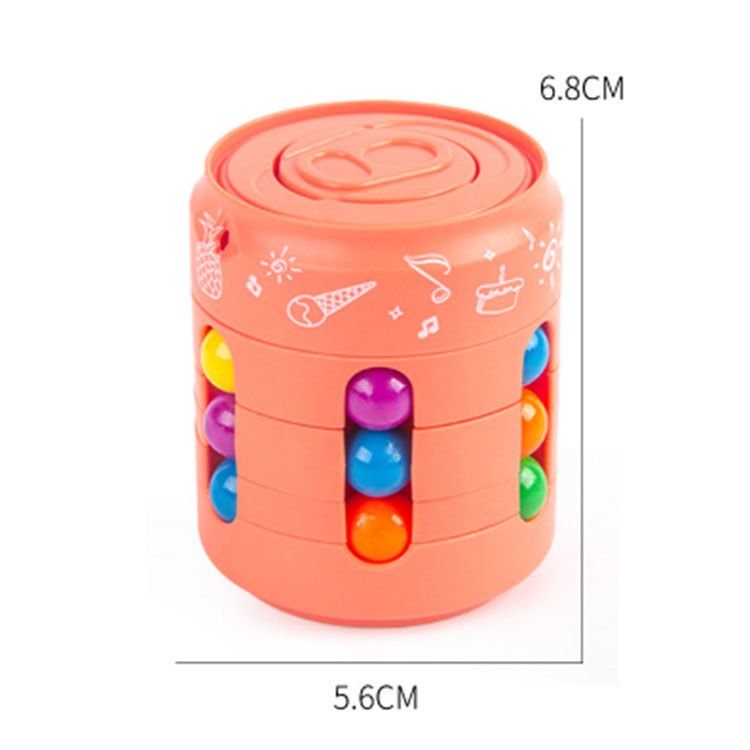 Children's Creative Pressure Relief Fun Cans Small Magic Bead Intelligence Rotating Game Cola Cube Fidget Spinner Toy