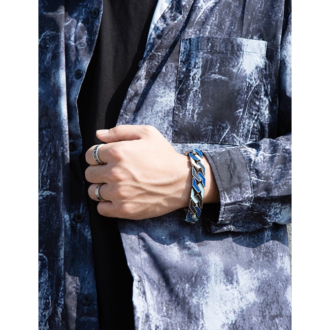 Lắc Tay Cuban Streetwear KARA Phong Cách Đường Phố High Fashion Saz Store - Vòng Tay Nam Thời Trang Ngầu Titan - KARA