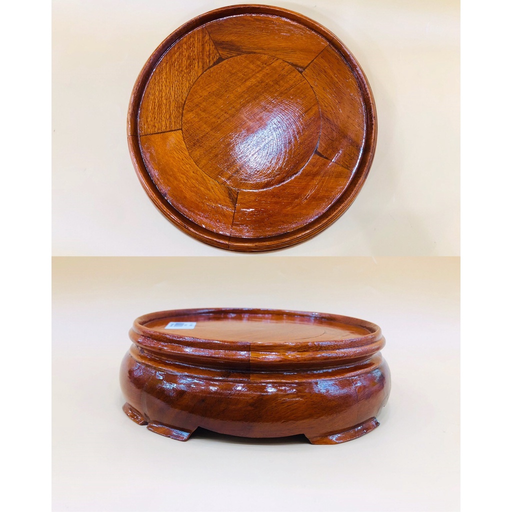 Kỷ Tròn , Đế Tượng , Đôn nhỏ gỗ Hương Ta Cao 6cm trang trí phòng khách , phòng làm việc , phòng thờ