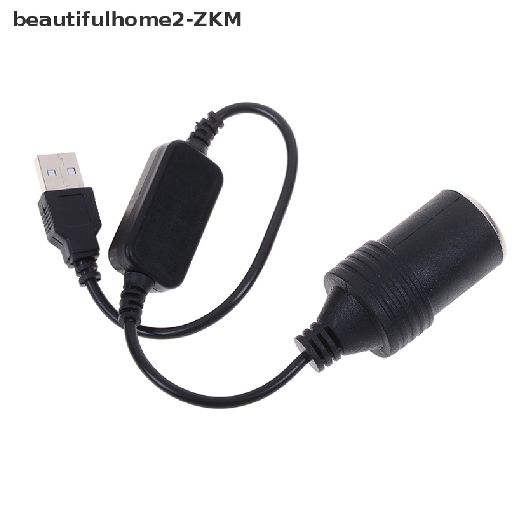 Đầu chuyển đổi USB qua tẩu sạc 5V 2A 12V 8W cho xe hơi