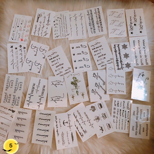 Hình xăm dán mini 30 tấm giá 50k