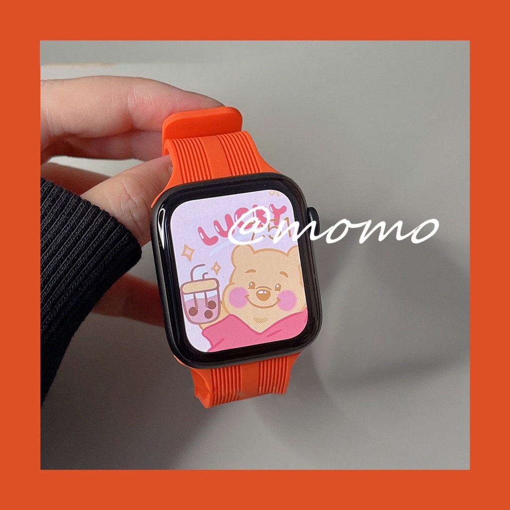 Dây Silicone Thay Thế Cho ĐồNg Hồ Apple Watch Series 7 6 5 4 3 2 1 SE 41mm 45mm 44mm 40mm