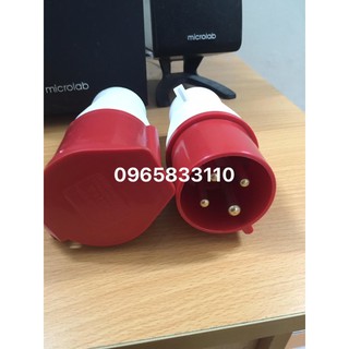 Ổ cắm +phích cắm công nghiệp đi động 3 pha 4chân 32a