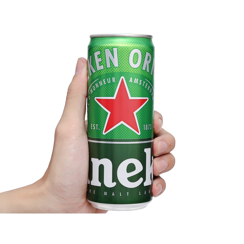 Thùng 24 Lon Cao Bia Heineken Sleek - Heineken Cao 330ml/Lon Date Luôn Mới